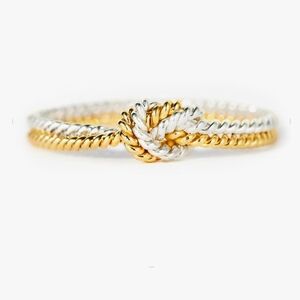 14kt Gold & Sterling Silver Mother Daughter Ring